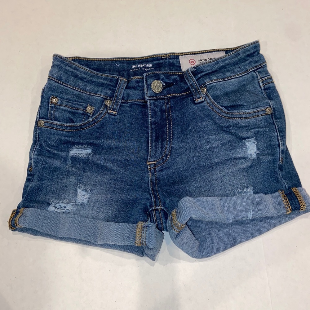 AG Denim Jean Shorts The Heather Ripped Distressed Cuffed Girls Size 12